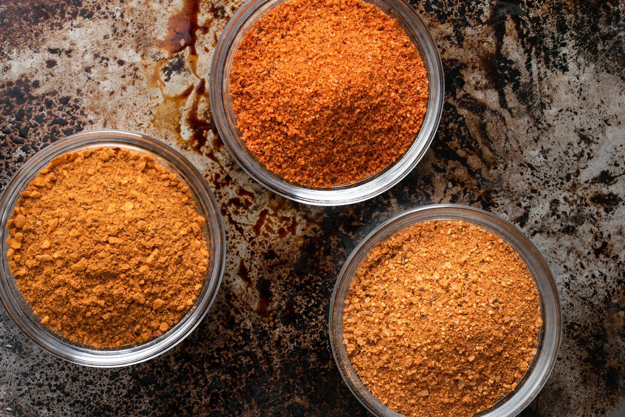 BBQ rubs in a bowl with spices